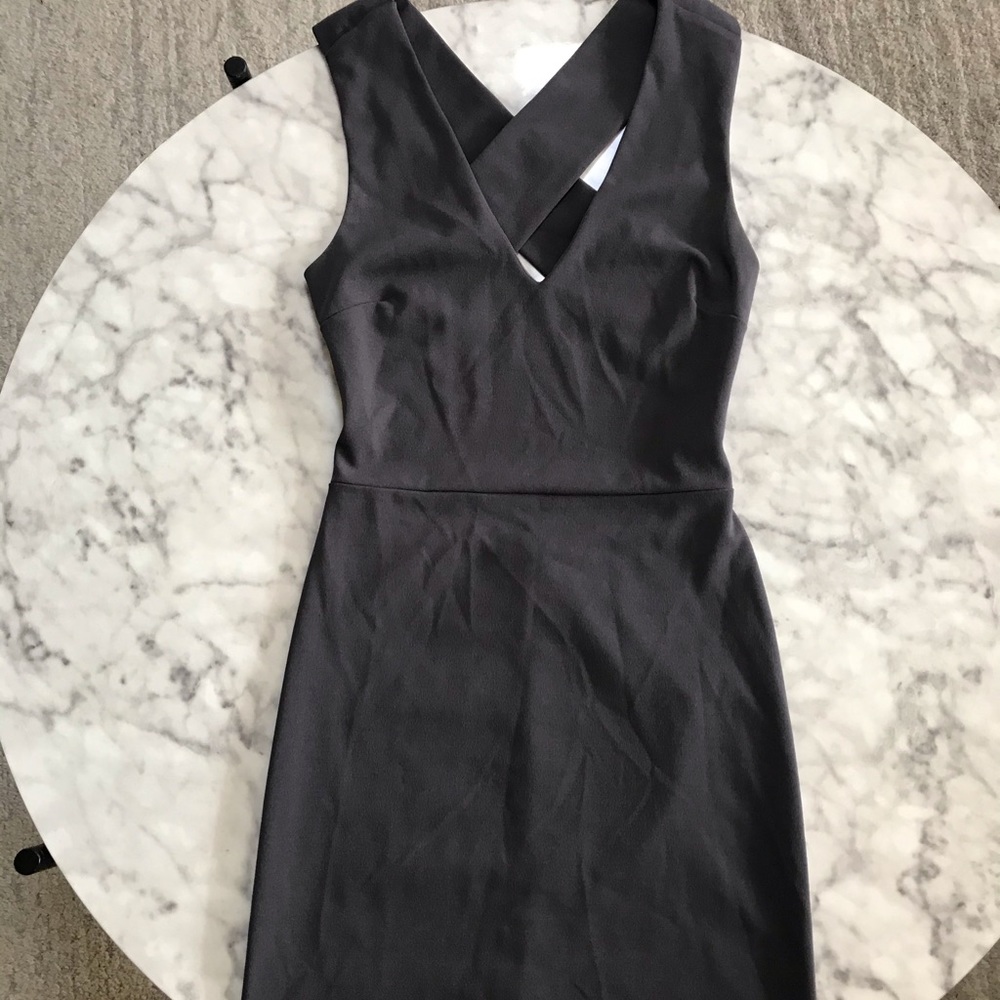 Open Back Grey Party Dress